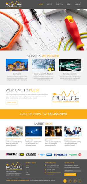Diseño Wordpress por rightway para Pulse Electrical and Communications | Diseño: #11309309