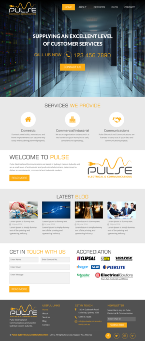 Diseño Wordpress por rightway para Pulse Electrical and Communications | Diseño: #11309317