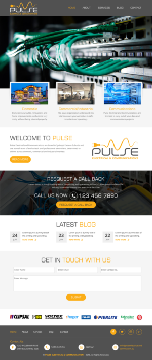 Diseño Wordpress por rightway para Pulse Electrical and Communications | Diseño: #11309324