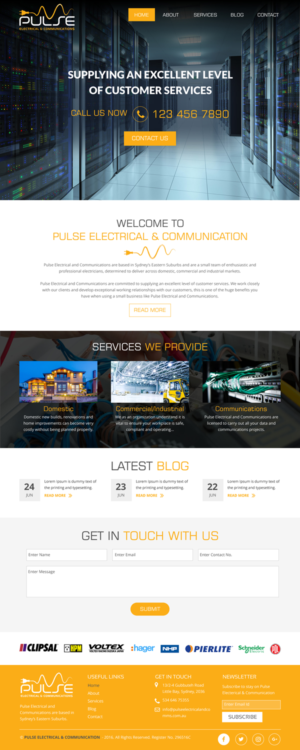 Diseño Wordpress por rightway para Pulse Electrical and Communications | Diseño: #11309334