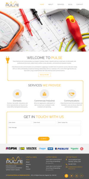 Diseño Wordpress por rightway para Pulse Electrical and Communications | Diseño: #11309342