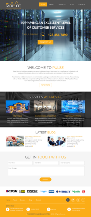Diseño Wordpress por rightway para Pulse Electrical and Communications | Diseño: #11309344