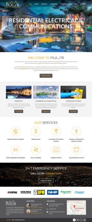 Diseño Wordpress por rightway para Pulse Electrical and Communications | Diseño: #11309358