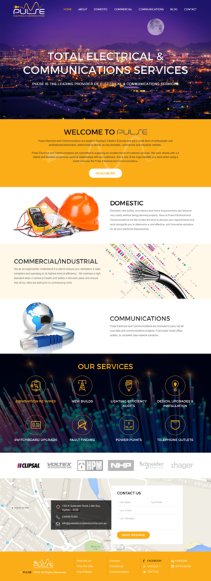 Diseño Wordpress por rightway para Pulse Electrical and Communications | Diseño: #11309365