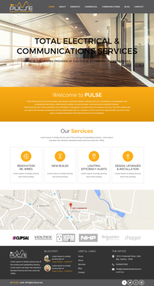 Wordpress Design by rightway for Pulse Electrical and Communications | Design: #11309370