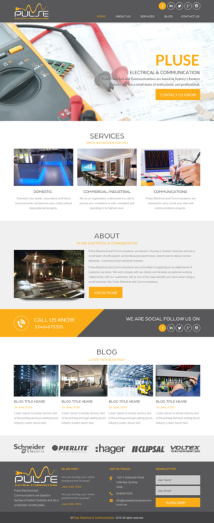 Wordpress Design by rightway for Pulse Electrical and Communications | Design: #11309383
