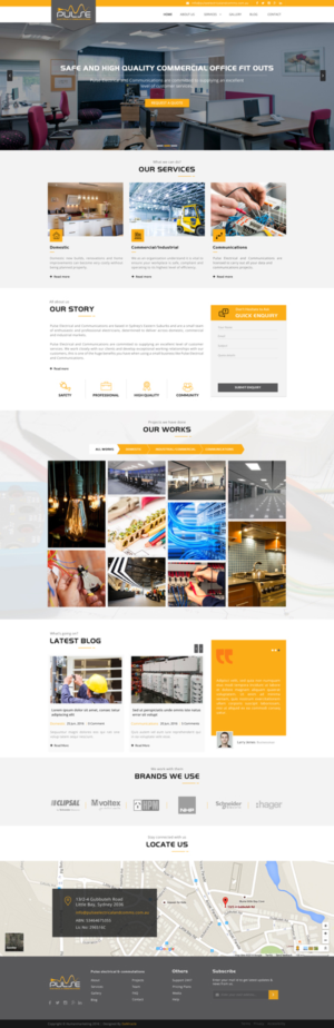 Wordpress Design by Da Miracle for Pulse Electrical and Communications | Design #11316339