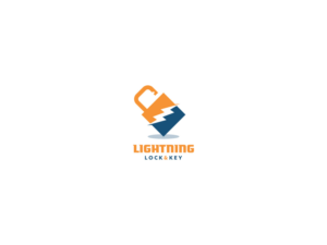 Lightning Lock & Key | Logo Design by Neil