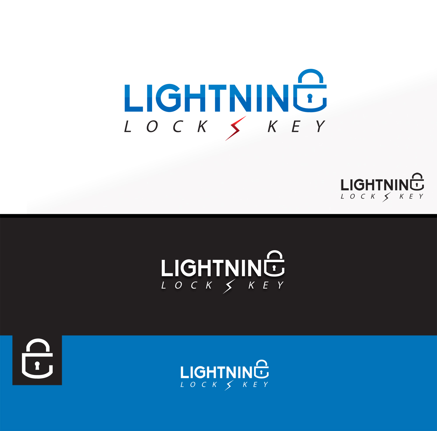 Logo Design by CanDoDesign for Lightning Lock & Key | Design #11284559