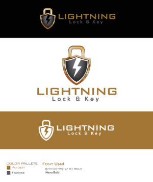 Logo Design by Lykos for Lightning Lock & Key | Design: #11285549