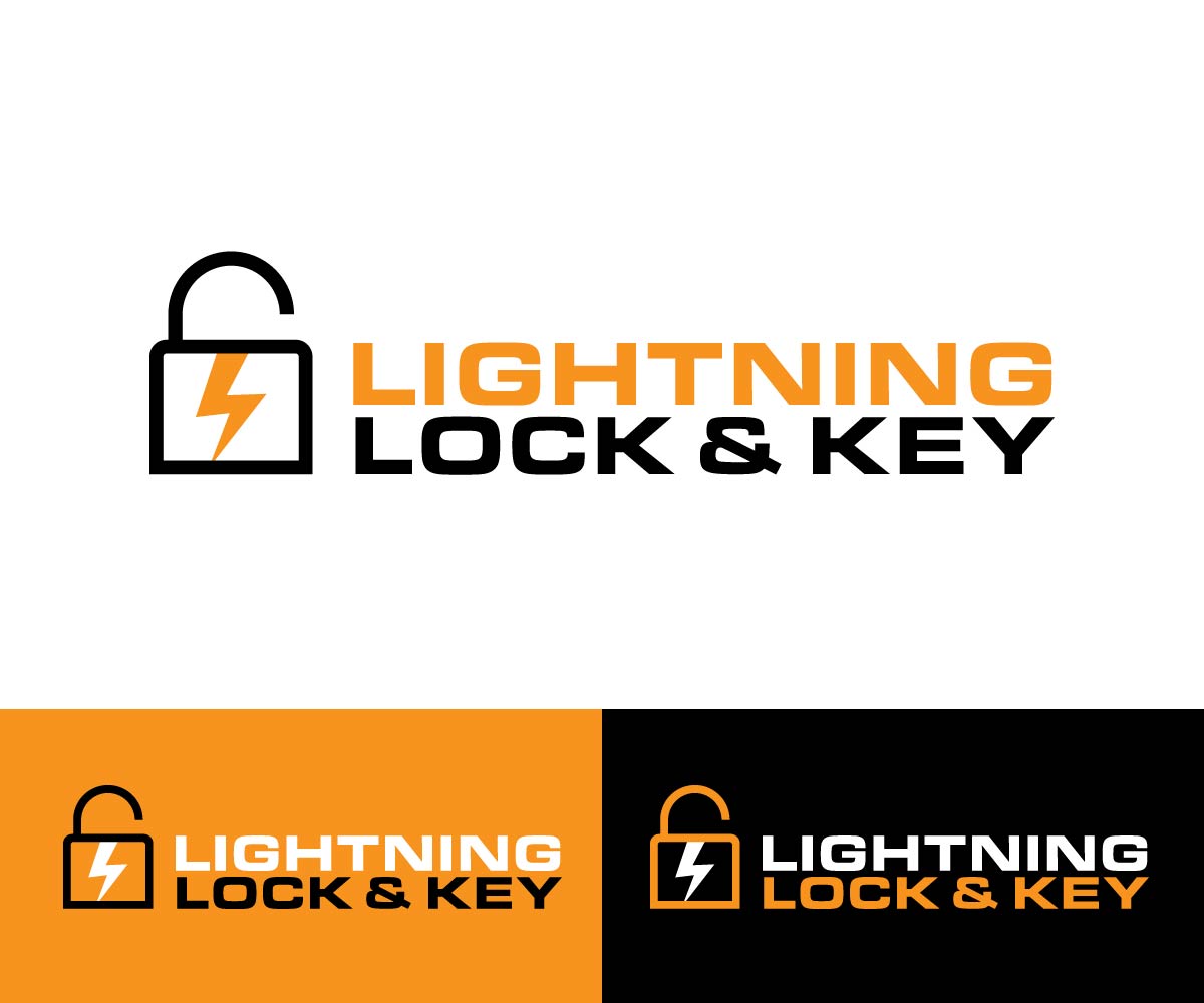 Logo Design by My Graphics gal for Lightning Lock & Key | Design #11292310