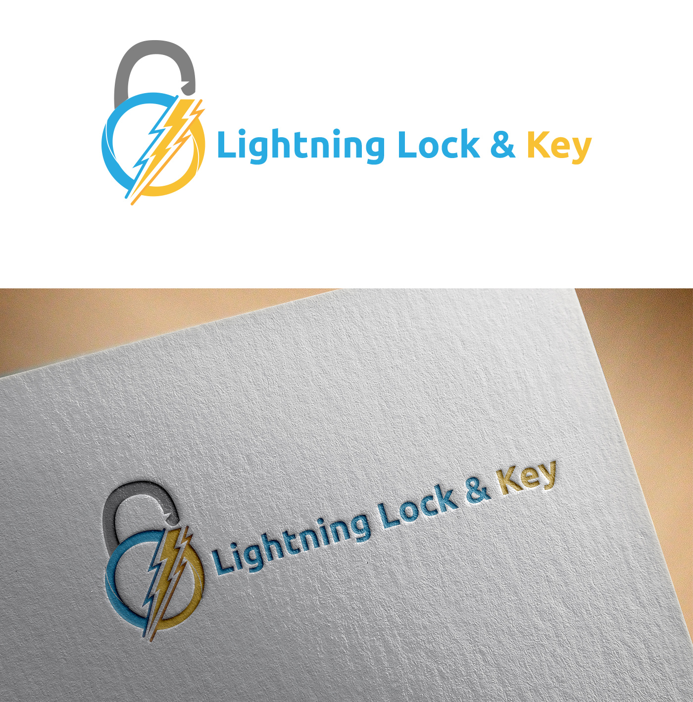 Logo Design by glen.a.sinnott for Lightning Lock & Key | Design #11285703