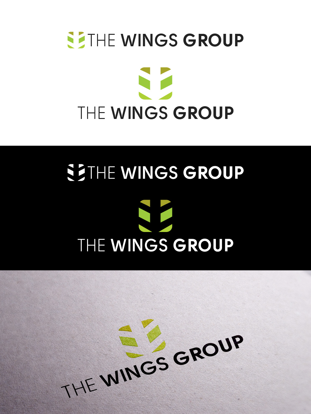 Serious, Professional, Real Estate Logo Design for The Wings Group or
