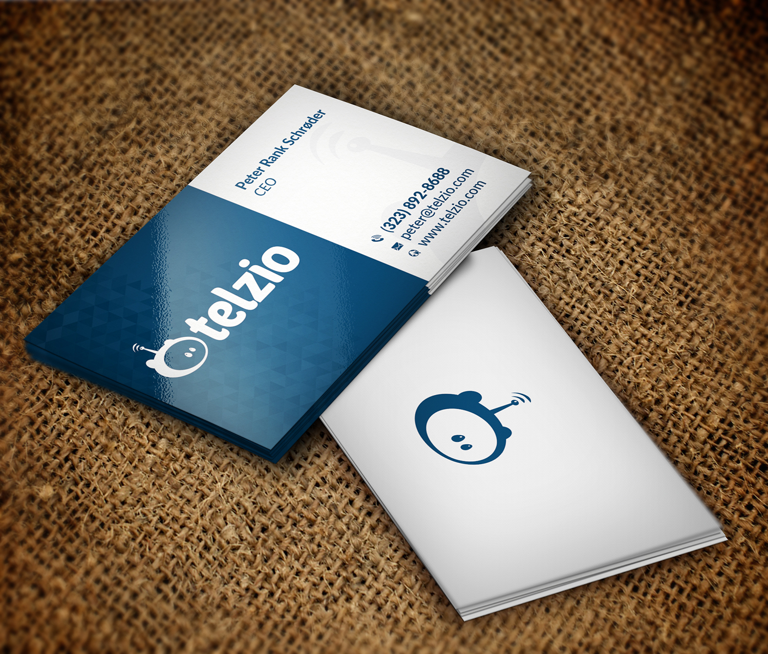 Business Card Design by Souvik Roy (Alex Pro) for Telzio | Design #11271145