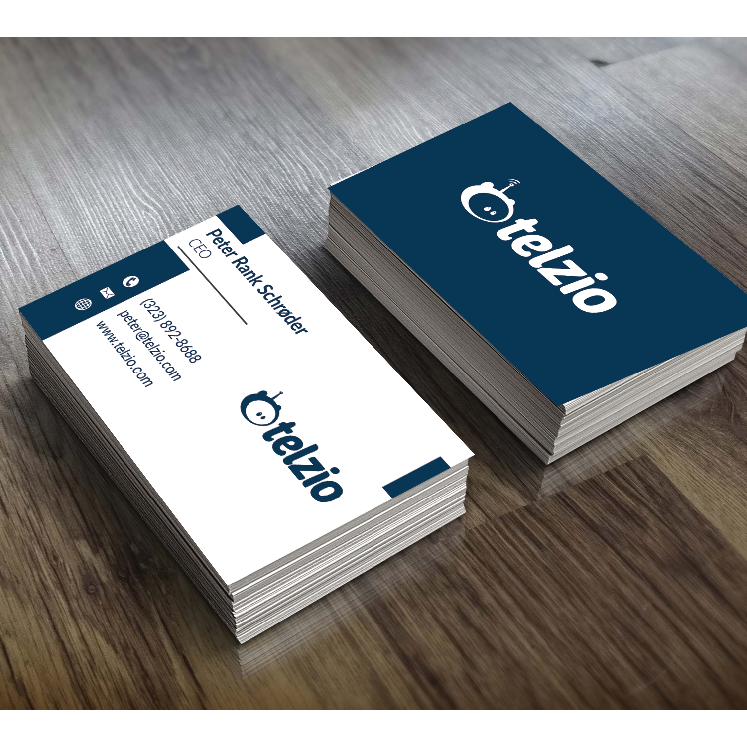 Business Card Design by Apricot for Telzio | Design #11365039