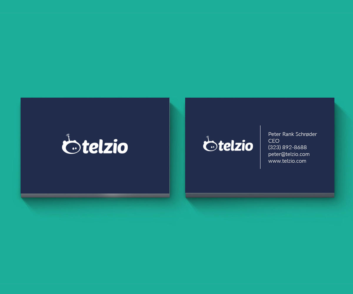 Business Card Design by Gautham Mukesh for Telzio | Design #11300941