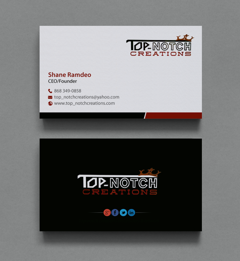 Business Card Design by chandrayaan.creative for top-notch creations | Design #11291202