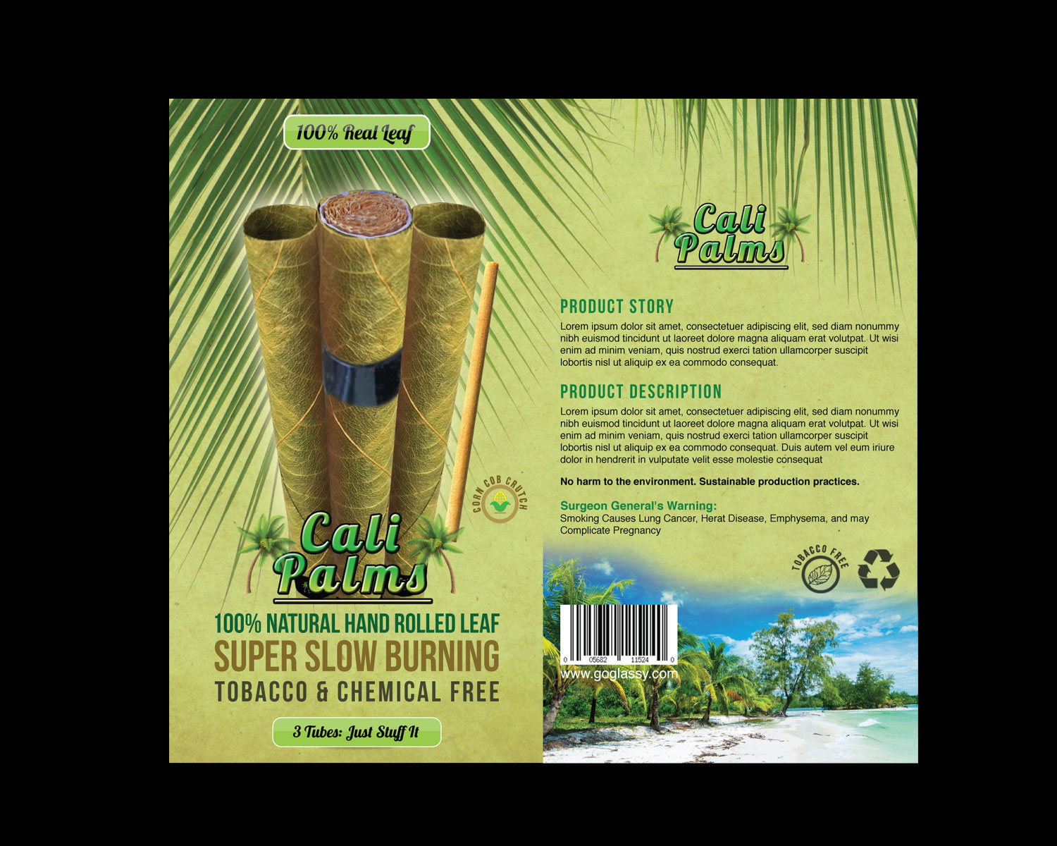 Diseño de Empaque por pivotaldesign.biz para King Palms | Diseño #11342053