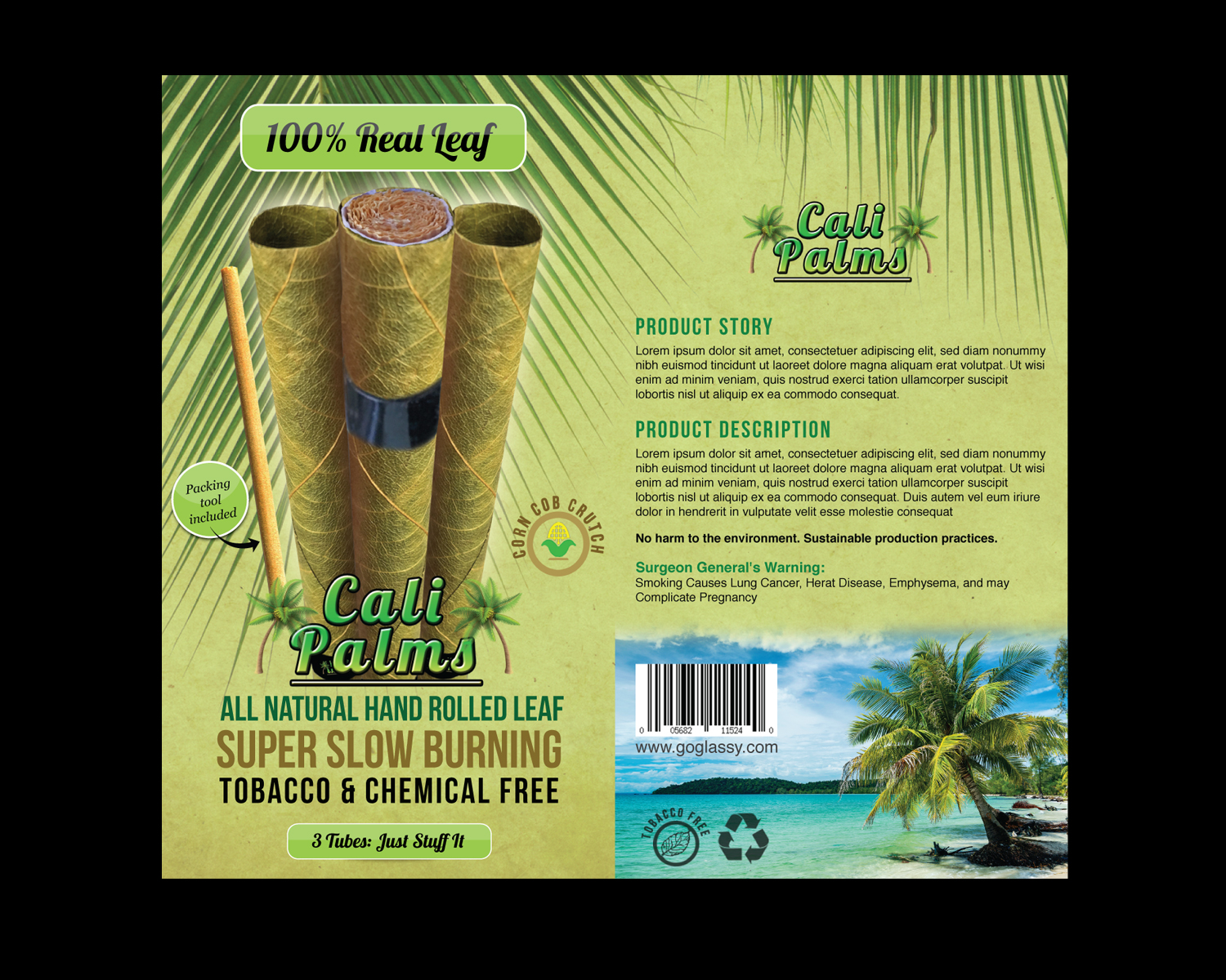 Diseño de Empaque por pivotaldesign.biz para King Palms | Diseño #11352140