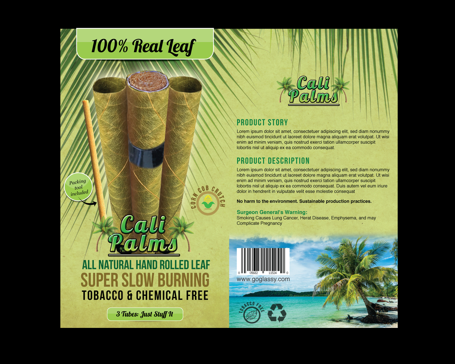 Diseño de Empaque por pivotaldesign.biz para King Palms | Diseño #11352146