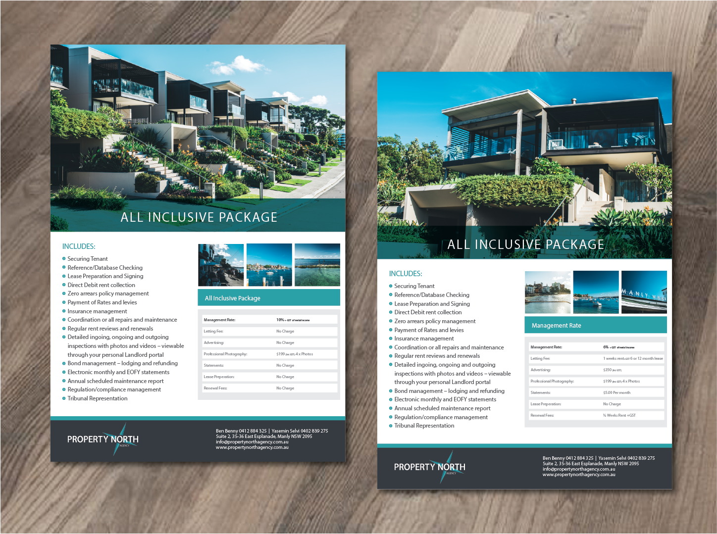 upmarket serious real estate flyer design for property north