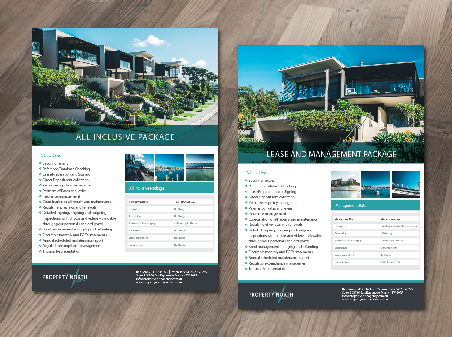 upmarket serious real estate flyer design for property north