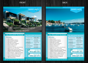 Price Package PDF - 2 page PDF of stylized price packages for property management firm | Flyer Design by ecorokerz