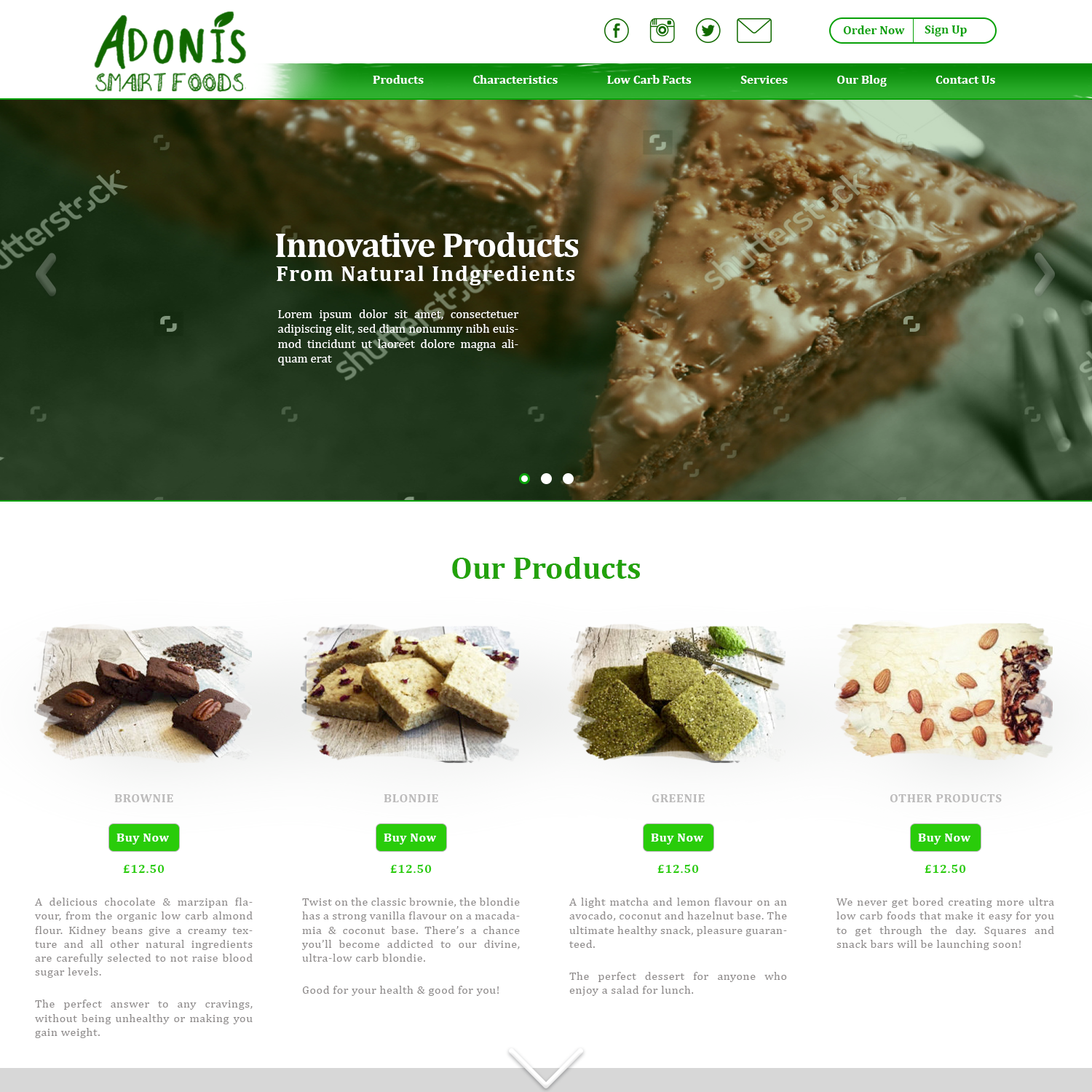 Diseño Web por Advanced Designs para Adonis Smart Foods | Diseño #11284397