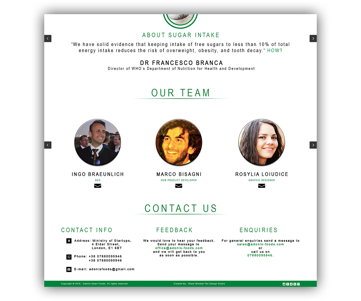Web Design by Zohan Pathan for Adonis Smart Foods | Design #11288991