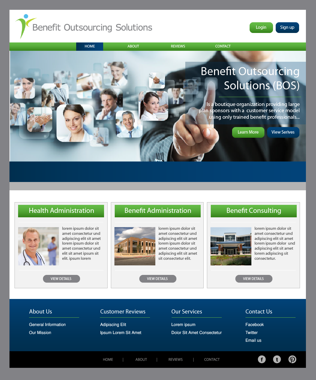 Web Design by wolf for Benefit Outsourcing Solutions Inc | Design #11357680