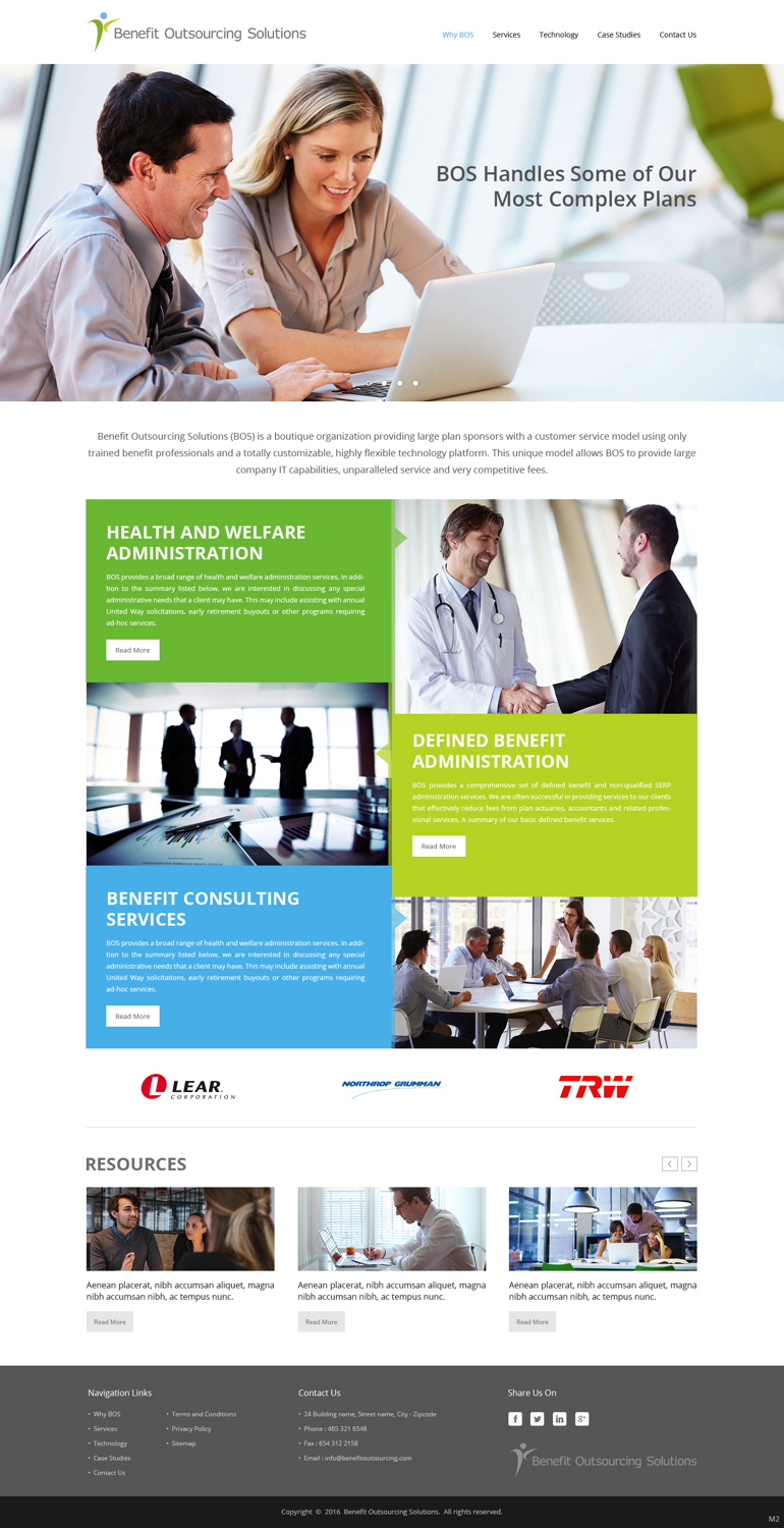 Web Design by pb for Benefit Outsourcing Solutions Inc | Design #11285262