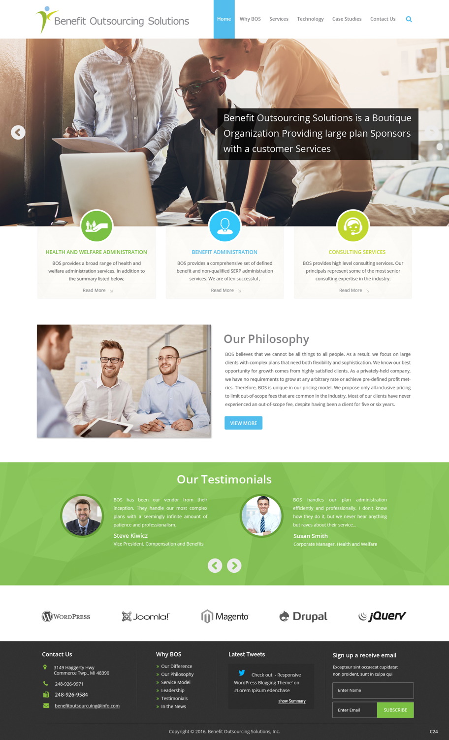 Web Design by pb for Benefit Outsourcing Solutions Inc | Design #11291218