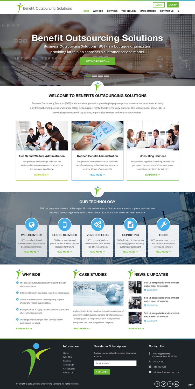 Web Design by pb for Benefit Outsourcing Solutions Inc | Design #11291227