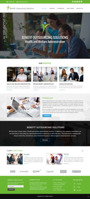 Web Design par pb pour Benefit Outsourcing Solutions Inc | Design : #11291593