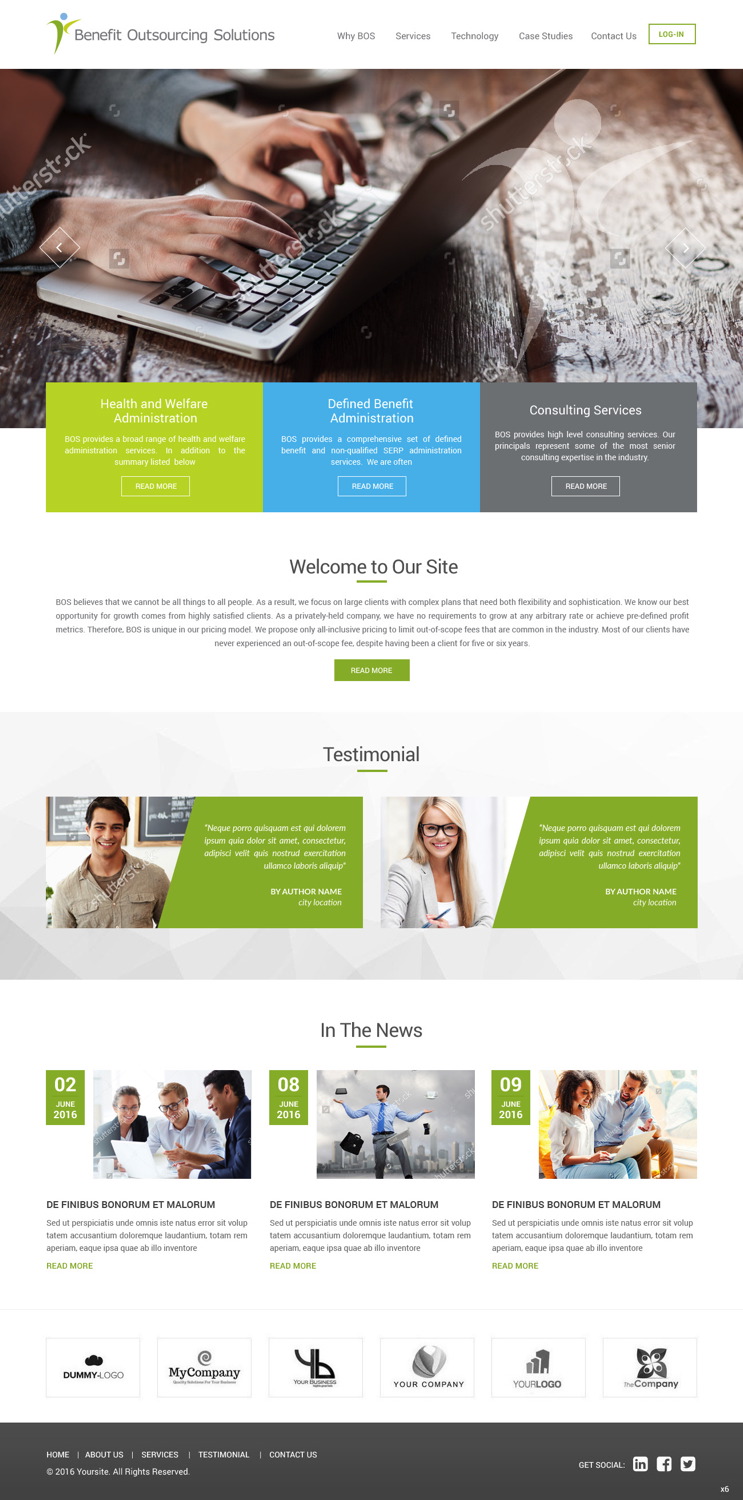 Web Design by pb for Benefit Outsourcing Solutions Inc | Design #11301089