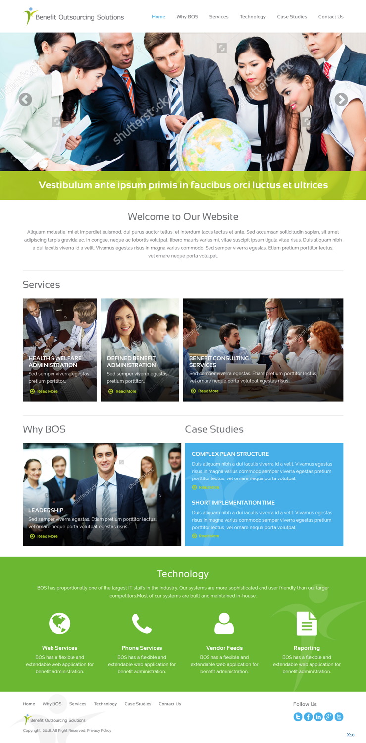 Web Design by pb for Benefit Outsourcing Solutions Inc | Design #11301091