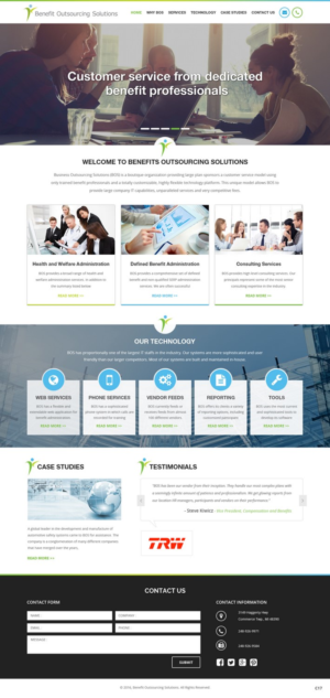 Web Design par pb pour Benefit Outsourcing Solutions Inc | Design : #11353875