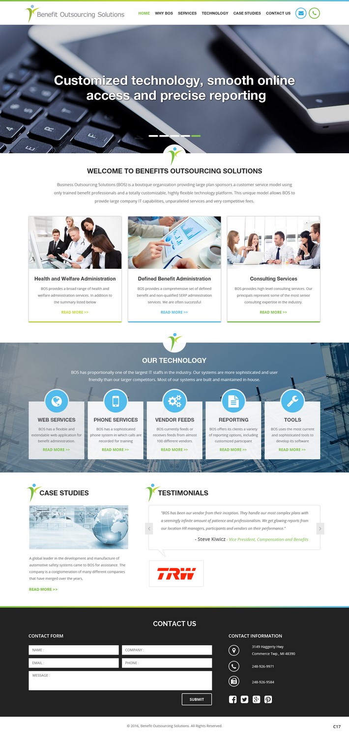 Web Design by pb for Benefit Outsourcing Solutions Inc | Design #11353876