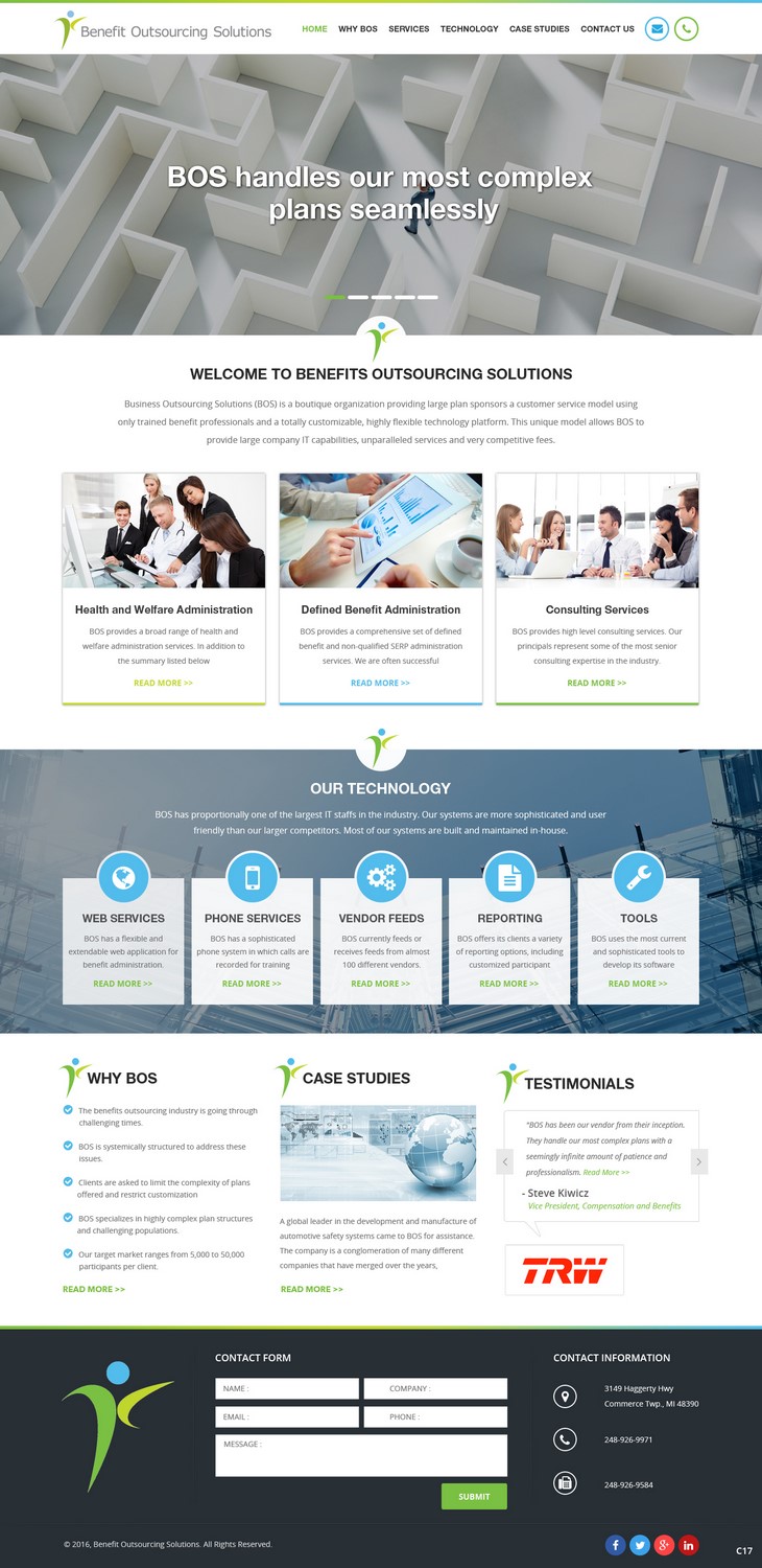 Web Design by pb for Benefit Outsourcing Solutions Inc | Design #11376367