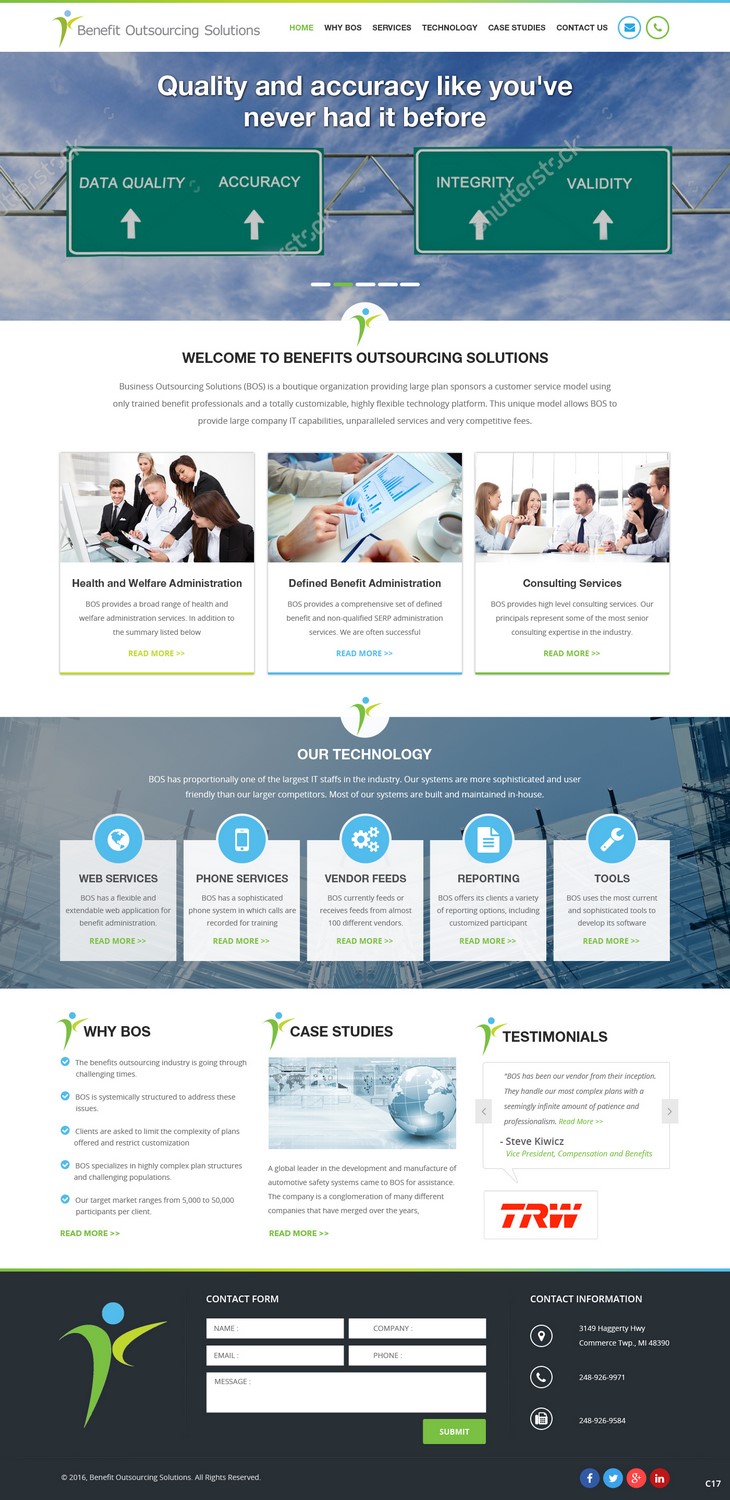 Diseño Web por pb para Benefit Outsourcing Solutions Inc | Diseño #11376368