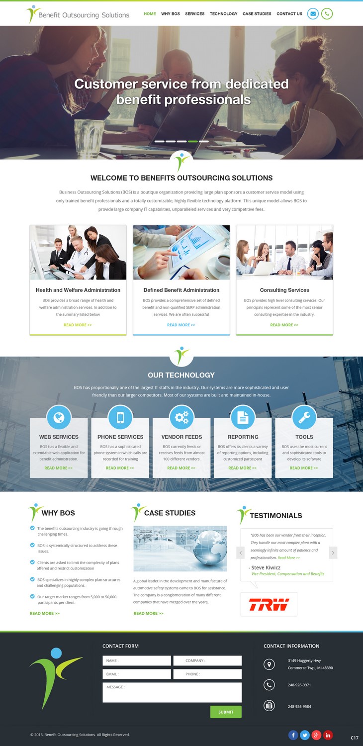 Web Design par pb pour Benefit Outsourcing Solutions Inc | Design #11376369