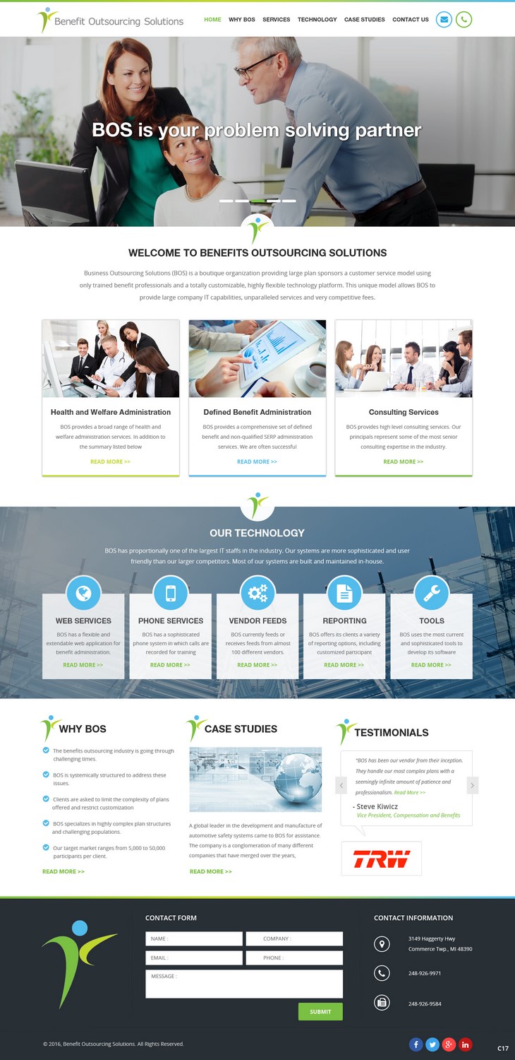 Web Design par pb pour Benefit Outsourcing Solutions Inc | Design : #11376371