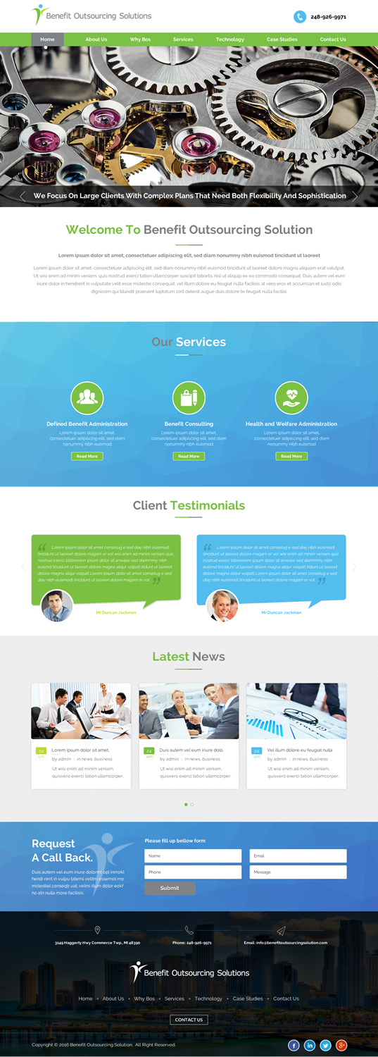 Web-Design von Sbss für Benefit Outsourcing Solutions Inc | Design #11331260