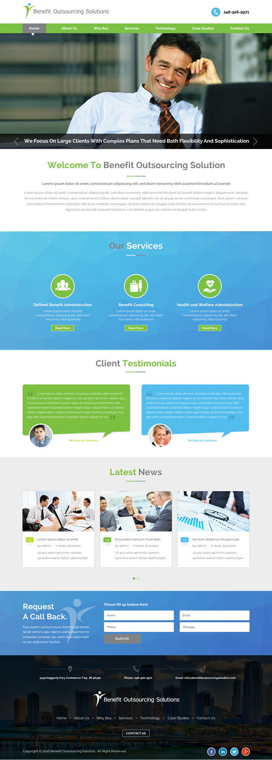 Web-Design von Sbss für Benefit Outsourcing Solutions Inc | Design #11335215