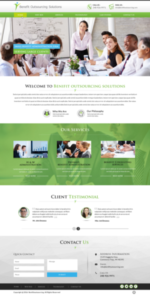 Web-Design von Sbss für Benefit Outsourcing Solutions Inc | Design: #11345285