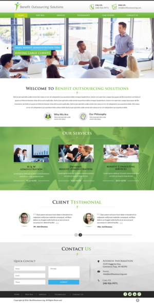 Web-Design von Sbss für Benefit Outsourcing Solutions Inc | Design: #11345286