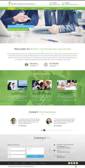 Web-Design von Sbss für Benefit Outsourcing Solutions Inc | Design: #11345288