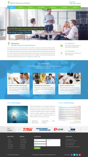 Web-Design von Sbss für Benefit Outsourcing Solutions Inc | Design: #11345308