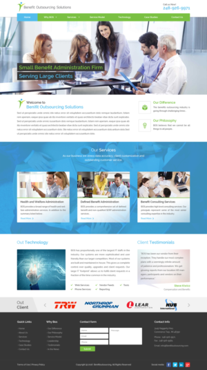 Web-Design von Sbss für Benefit Outsourcing Solutions Inc | Design: #11345309