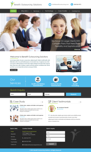 Web Design par Sbss pour Benefit Outsourcing Solutions Inc | Design : #11345620